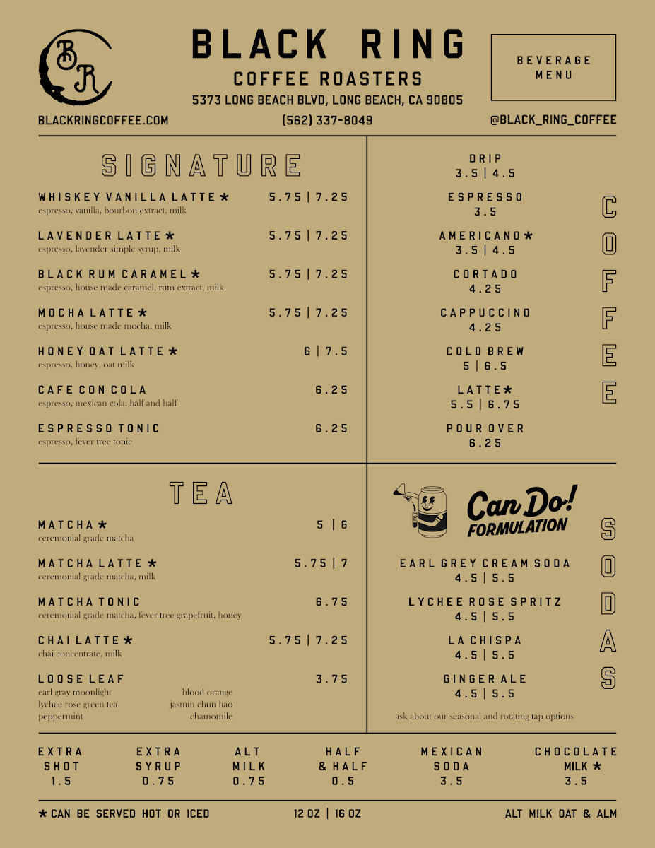 Menu - Black Ring Coffee Roasters photo 1